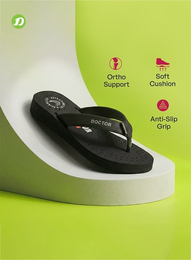 DOCTOR EXTRA SOFT Comfort Flip Flops for Women | Soft Cushion Comfortable Daily Wear Anti Slip Lightweight Slippers | Doctor Extra Soft D-16 - Image 3